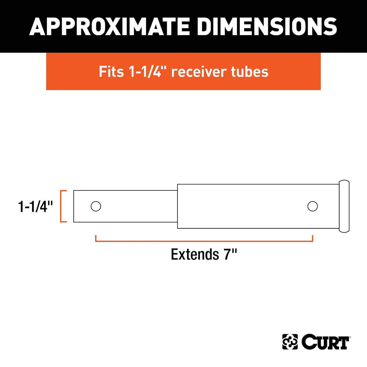 CURT Manufacturing 45789 1-1/4" Receiver Extender
