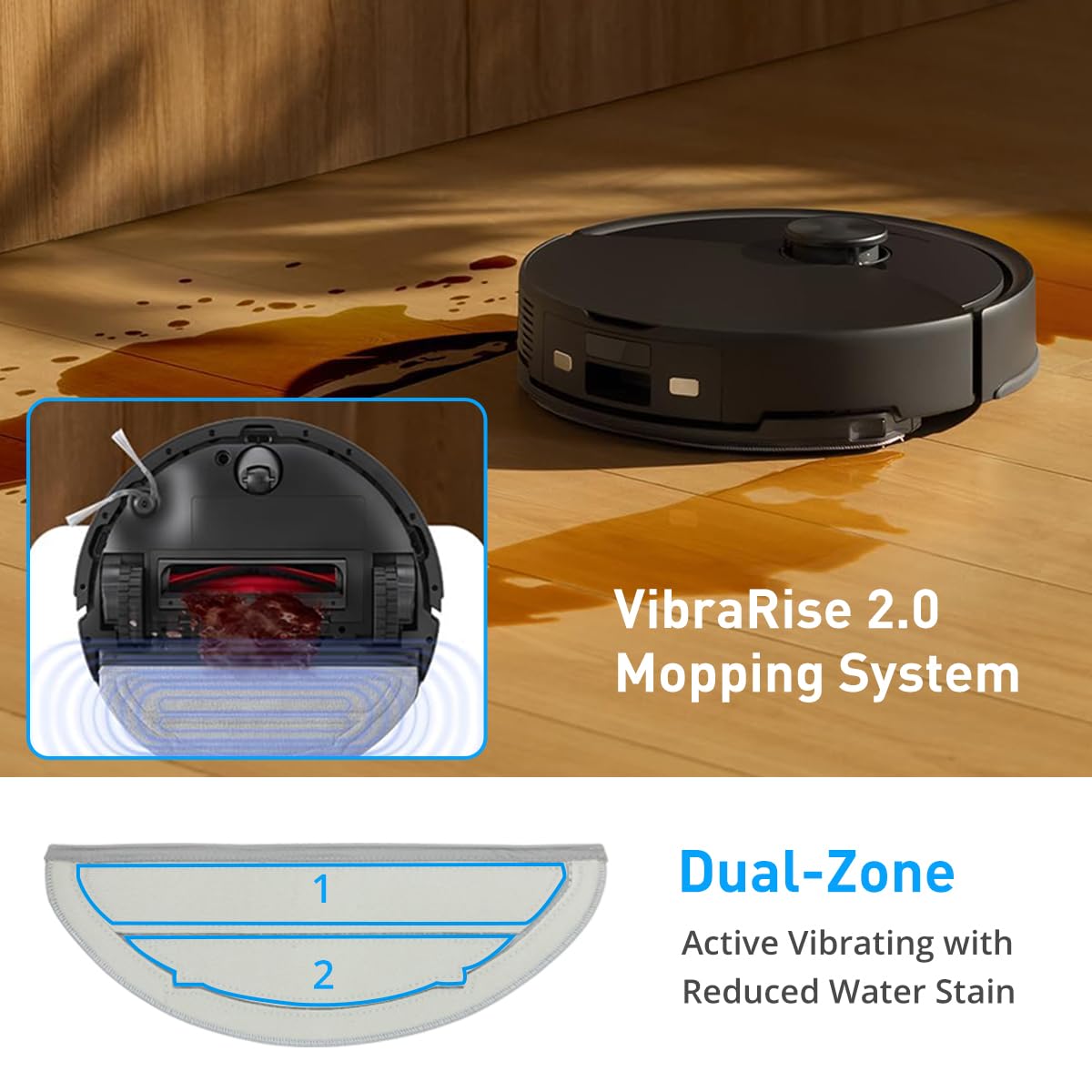 Home Times Vacuum Mop Replacement Pads for Roborock T7S T7S Plus S7/S7MaxV,S7 MaxV Plus Reusable Hard Floor Cloth Expert Wet Replacement Microfiber Soft Pad (4) …