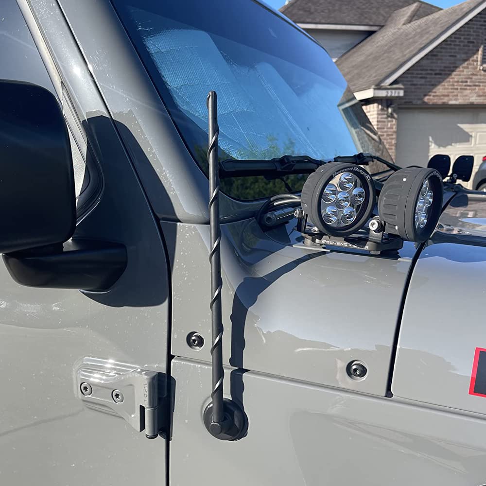 KSaAuto 16 Inch Antenna Compatible with 2007-2024 Jeep Wrangler JK JL JKU JLU Gladiator JT, for Jeep Exterior Accessories Antenna Replacement