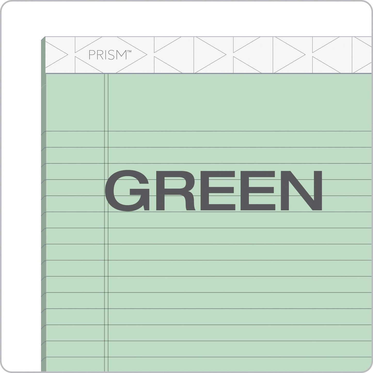TOPS Prism Plus 100% Recycled Legal Pad, 8-1/2 x 11-3/4 Inches, Perforated, Green, Legal/Wide Rule, 50 Sheets per Pad, 12 Pads per Pack (63190)