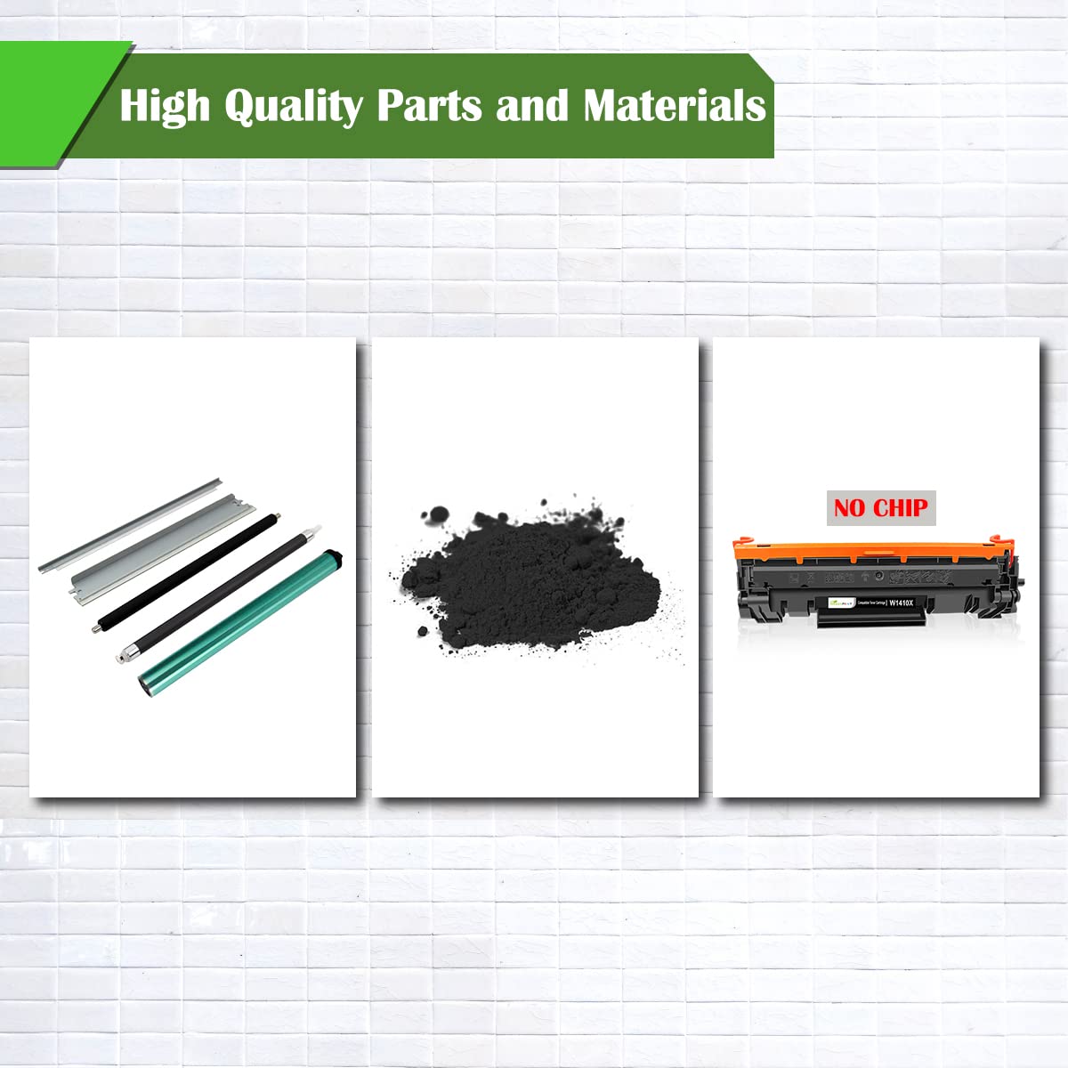 Can't Work with H P + Printer Model End with ''e'' 【NO CHIP, with Tool】 Compatible Toner Cartridge 141X W1410X ( W1410A, 141A ) 2 Blacks High Yield, 2000 Pages for M110 M110w MFP M139 M140 M140w