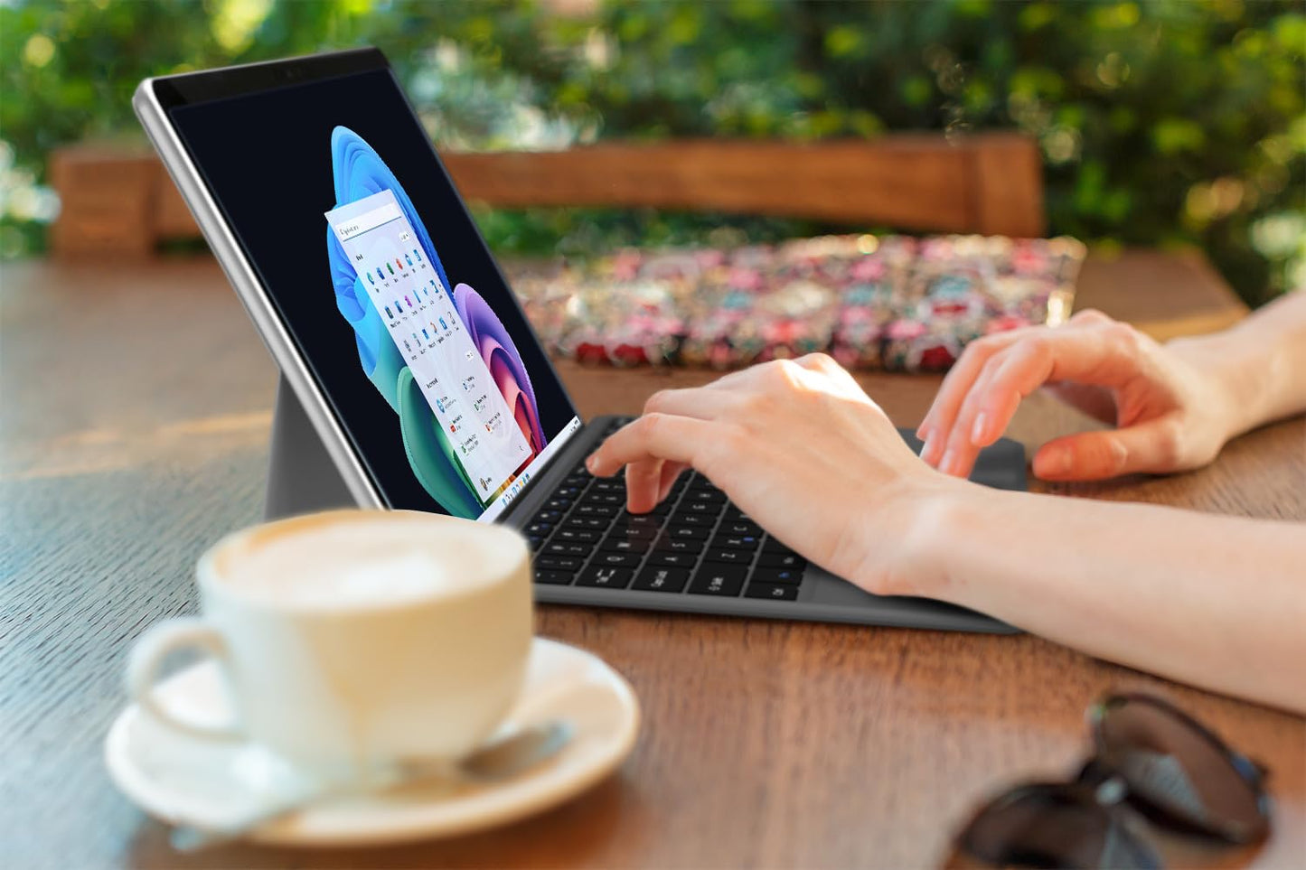 Arteck Microsoft Surface Pro Keyboard Type Cover, Ultra-Slim Portable Bluetooth Wireless Keyboard for Latest Surface Pro 10, 9, 8, X With Touchpad and Built-in Rechargeable Battery