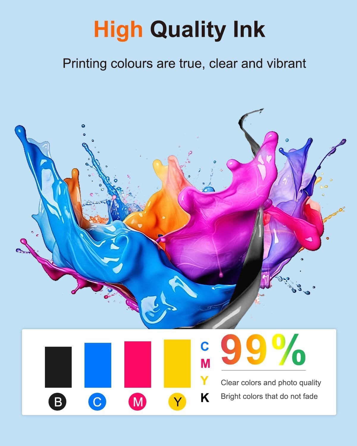 LC3013 High Yield Ink Cartridges (4-Pack, 1BK/1C/1M/1Y) Compatible LC3013 Ink Cartridges Replacement for Brother Ink Cartridge LC3013 MFC-J491DW MFC-J497DW MFC-J690DW MFC-J895DW Printer