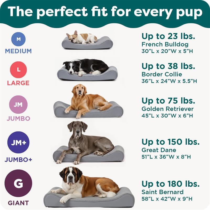 Furhaven Pet Dog Bed - Orthopedic Ultra Plush Faux Fur Ergonomic Luxe Lounger Cradle Mattress Contour Pet Bed w/Removable Cover for Dogs & Cats, Chocolate, Large, Plush Chocolate, 3. Large (31435085)