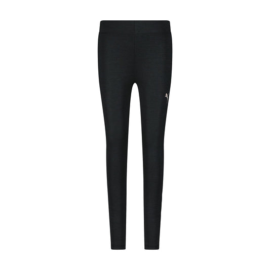 PUMA Girls' Core Logo Legging, Elastic Waistband, Soft & Comfortable, Black Heather, Medium