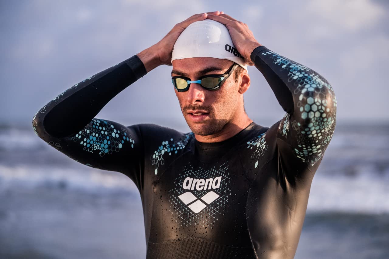 Arena 3D Soft USA Unisex Adult Silicone Swim Cap for Men and Women Swimming Pool Practice and Racing Swim Kit, White, Extra Large