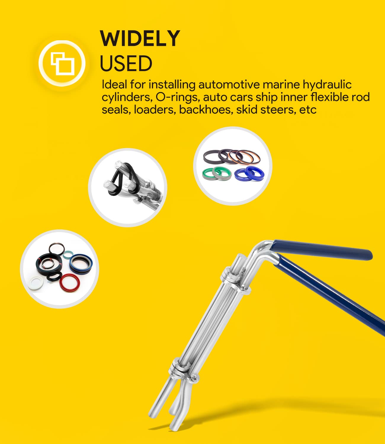 3 Pack Hydraulic Seal Installation Tools & 1266 Adjustable Gland Nut Wrench & 7463 Small Universal Gland Wrench, Hydraulic Cylinder Spanner Wrench Piston Repair Seal Kit, Farm & Construction Equipment