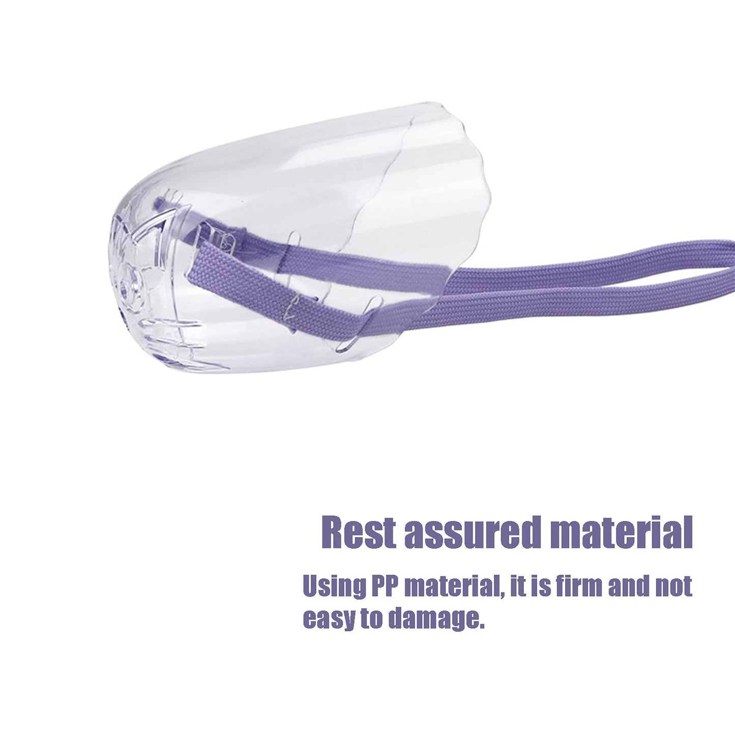 Cat Muzzle Set, Transparent Breathable Face Cover, Anti-Bite Training Mask, 3-Pack