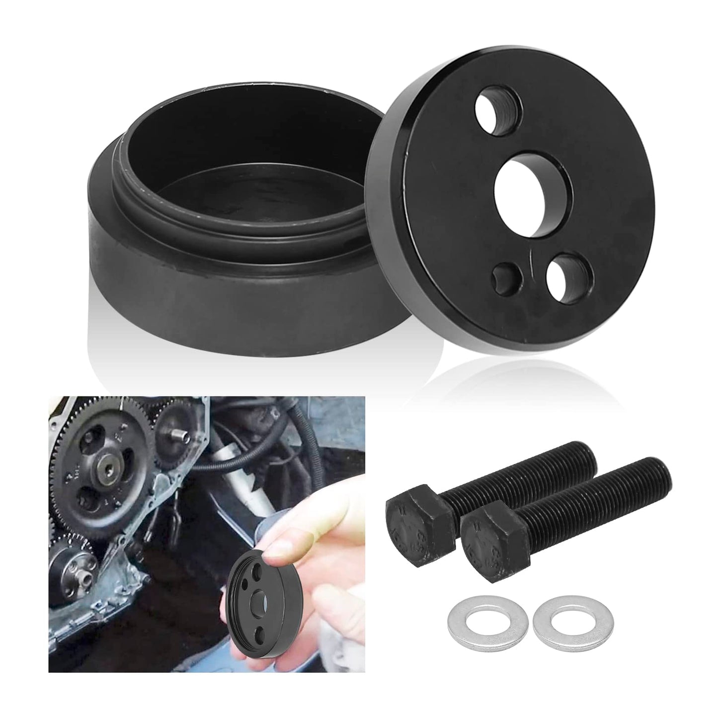 Cummins Front Seal Installer & 5046 Crankshaft Wear Sleeve Install Tool Perfectly Fits for Dodge Cummins 3.9L 5.9L 6.7L Diesel Engines Replaces OE 3824498 1338
