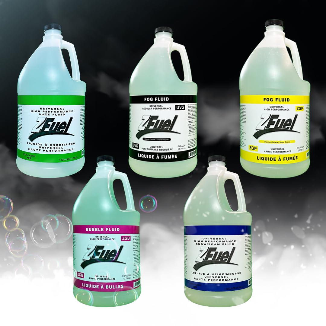 Z Fuel Universal ZGP Premium Octane Fog Fluid Juice - 3.78 Litres - Professional Grade For Fog Machine - Perfect For Halloween, Weddings, Party or DJ Effects - High Output & Super Long Lasting