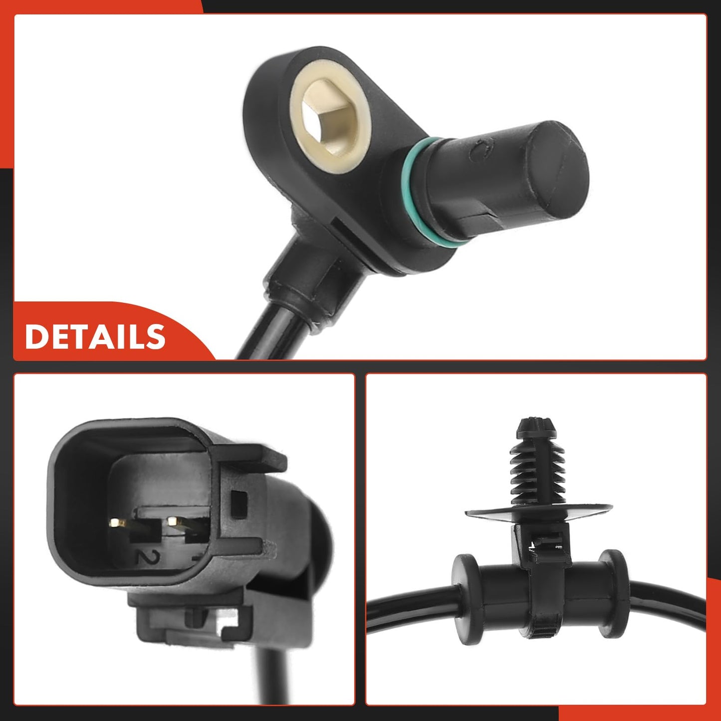 A-Premium ABS Wheel Speed Sensor Compatible with Dodge & Ram Models - Ram 2500/Ram 3500 2009-2010, 2500/3500 2011-2012, Cab Pickup, 4WD - Front Driver and Passenger, Replace# 52122426AB, 52122426AC