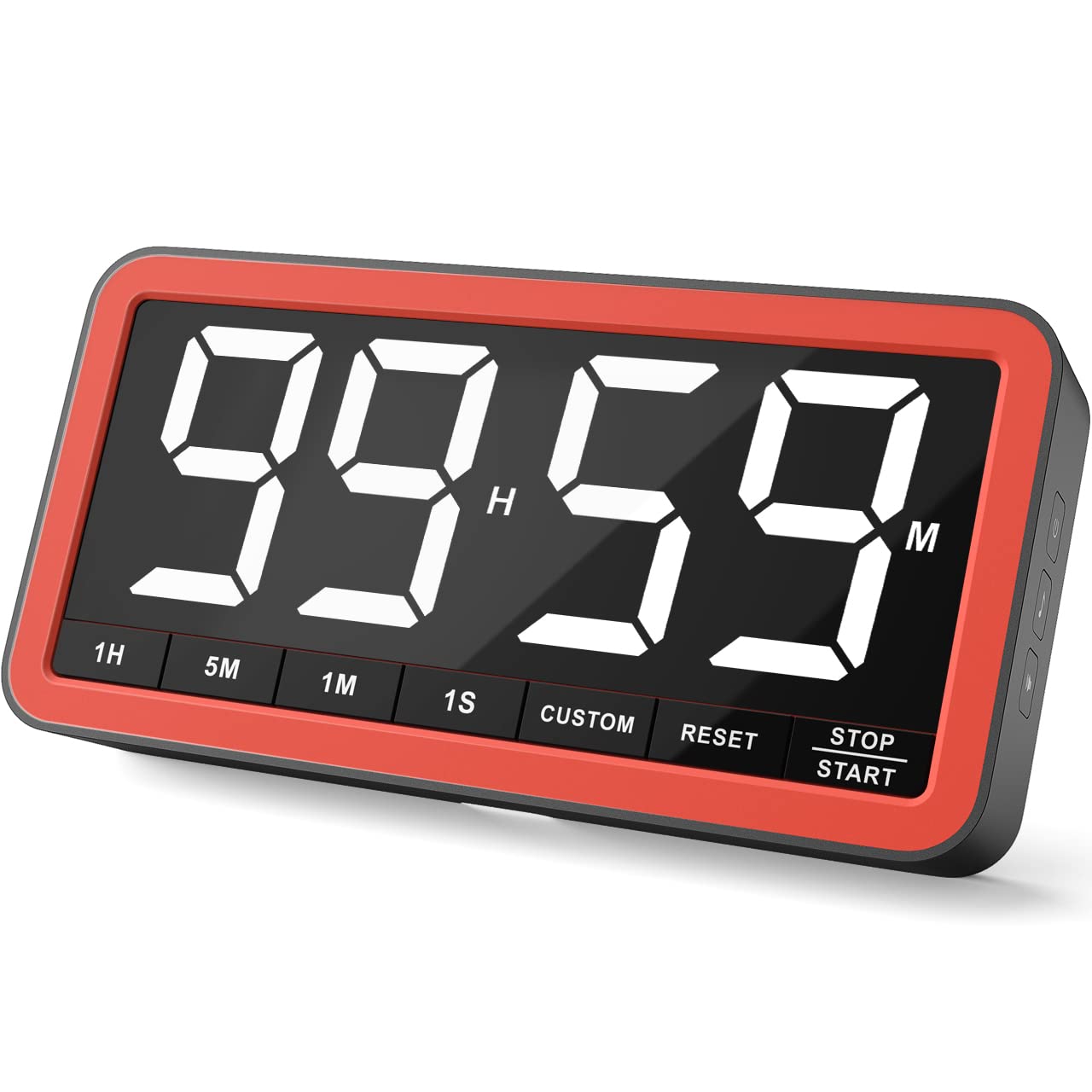 VOCOO Digital Kitchen Timer with 7.8” Extra Large Display, Magnetic LED Timer with 3 Brightness, 4 Alarms and 3 Volume Levels, Battery Powered Countdown Count Up Timer for Cooking, Classroom, Home Gym