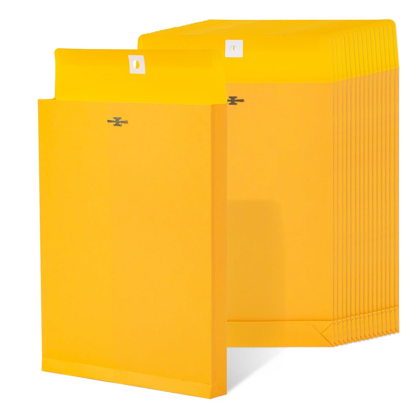 Expandable Manilla Envelopes 9 x 12 with Reusable Clasp and Gummed Seal 25 Pack, GIGYES 180 GSM Large Capacity Manilla Folders 8.5 x 11 Envelopes Mailing, for Home School Office Filing and Storing
