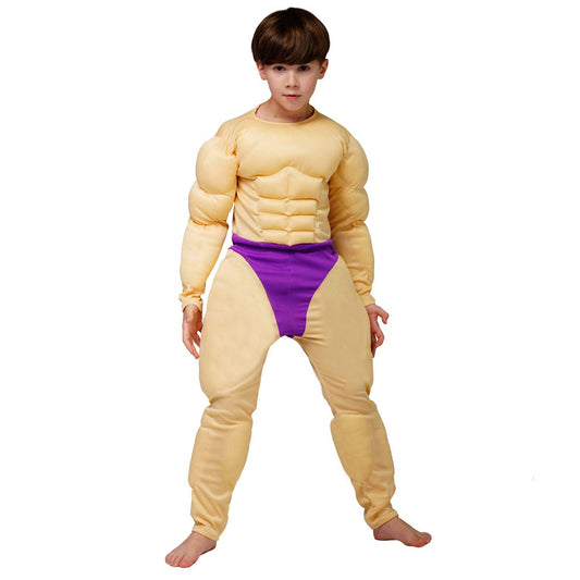 Boy's Muscle Jumpsuit Costume (10-12Y)