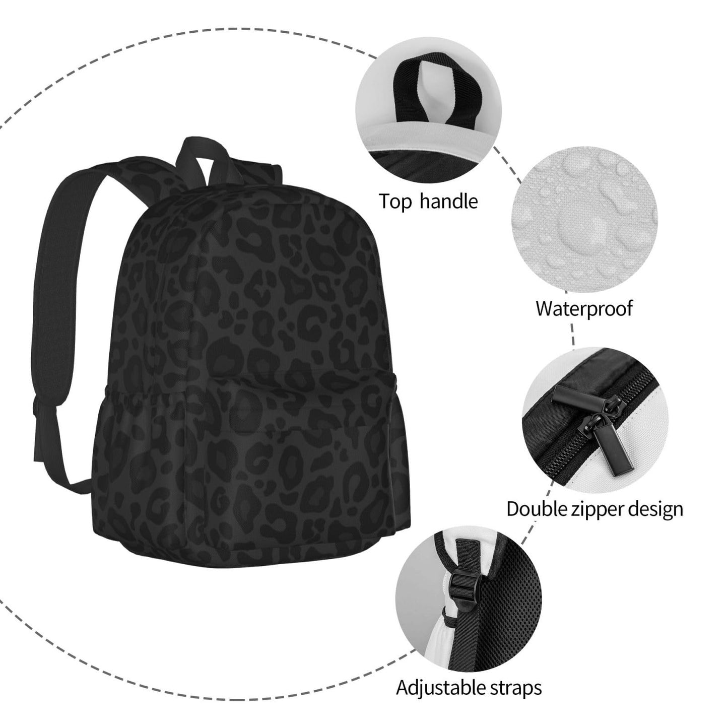 Jbofyee Laptop Backpack For Men Women, Leopard, One Size, Daypack Backpacks