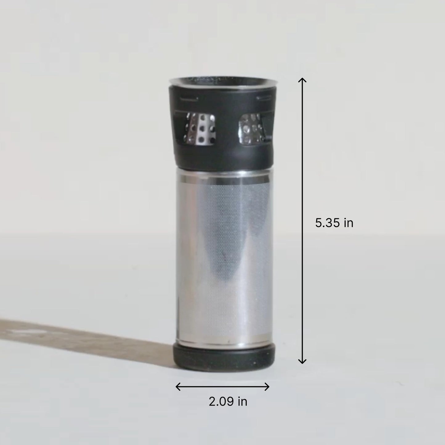 Fellow Carter Tea + Cold Brew Infuser & Carter Move 16 oz Tumbler Set - Steep Tea On-The-Go - Vacuum-Insulated Stainless Steel Travel Mug Snap-in Infuser for Steeping, Cold Brew, Stone Blue