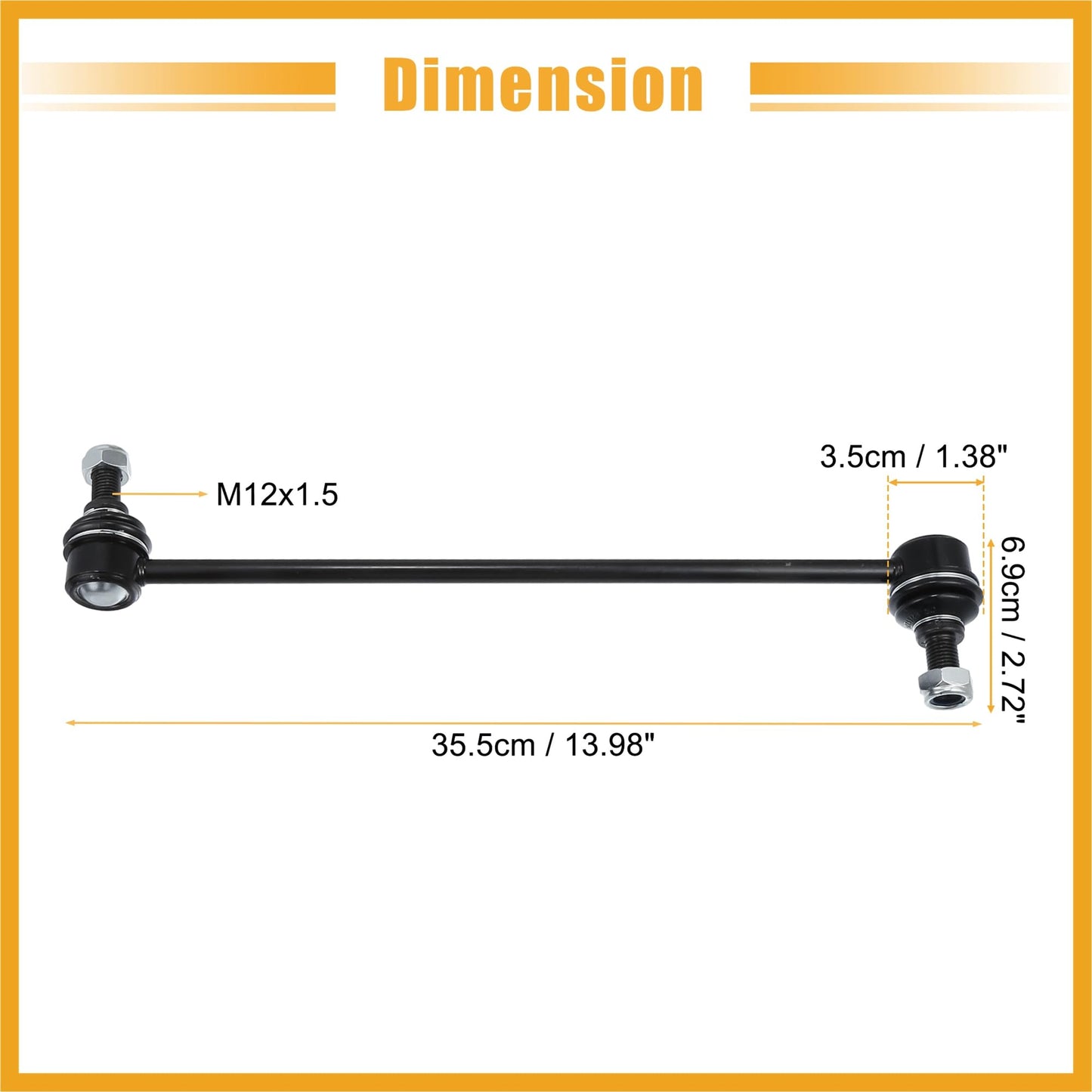 Partuto 2 Pcs Front Sway Bar Links for Hyundai Santa Fe 2013-2018 for Kia Sorento 2014-2015 Stabilizer Sway Bar Link Replacement