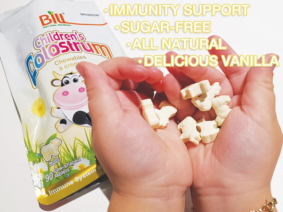 Bill Natural Sources® Children's Colostrum 90 count 6 PACKS (1 FREE) Made in Canada
