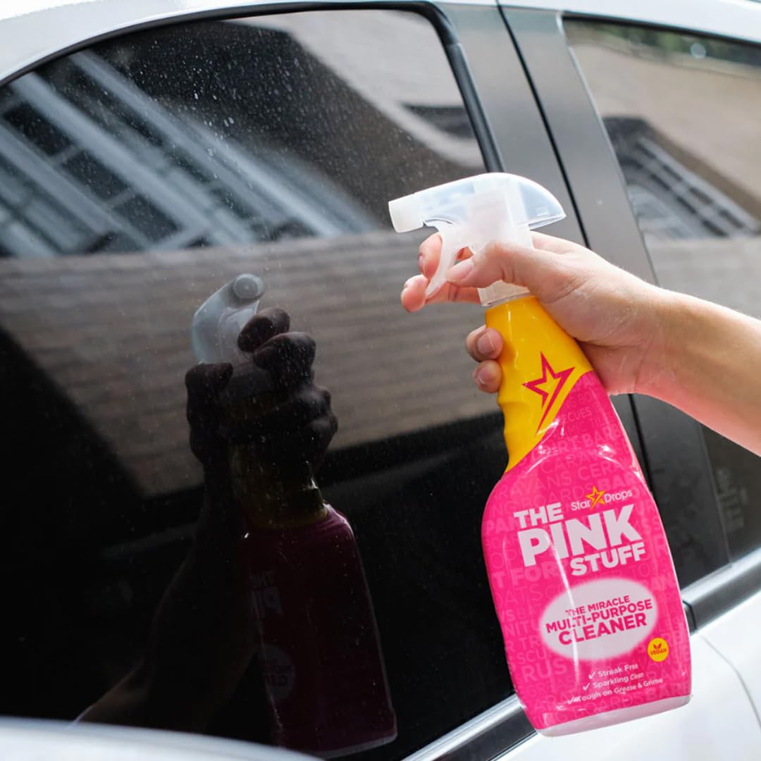 6-Pack BUNDLE | The Pink Stuff All Purpose Multi-Purpose Spray 750ml, Miracle Cleaning Paste 500g, Miracle Cream Cleaner 500ml, Comes With 3 Microfibre Cloths