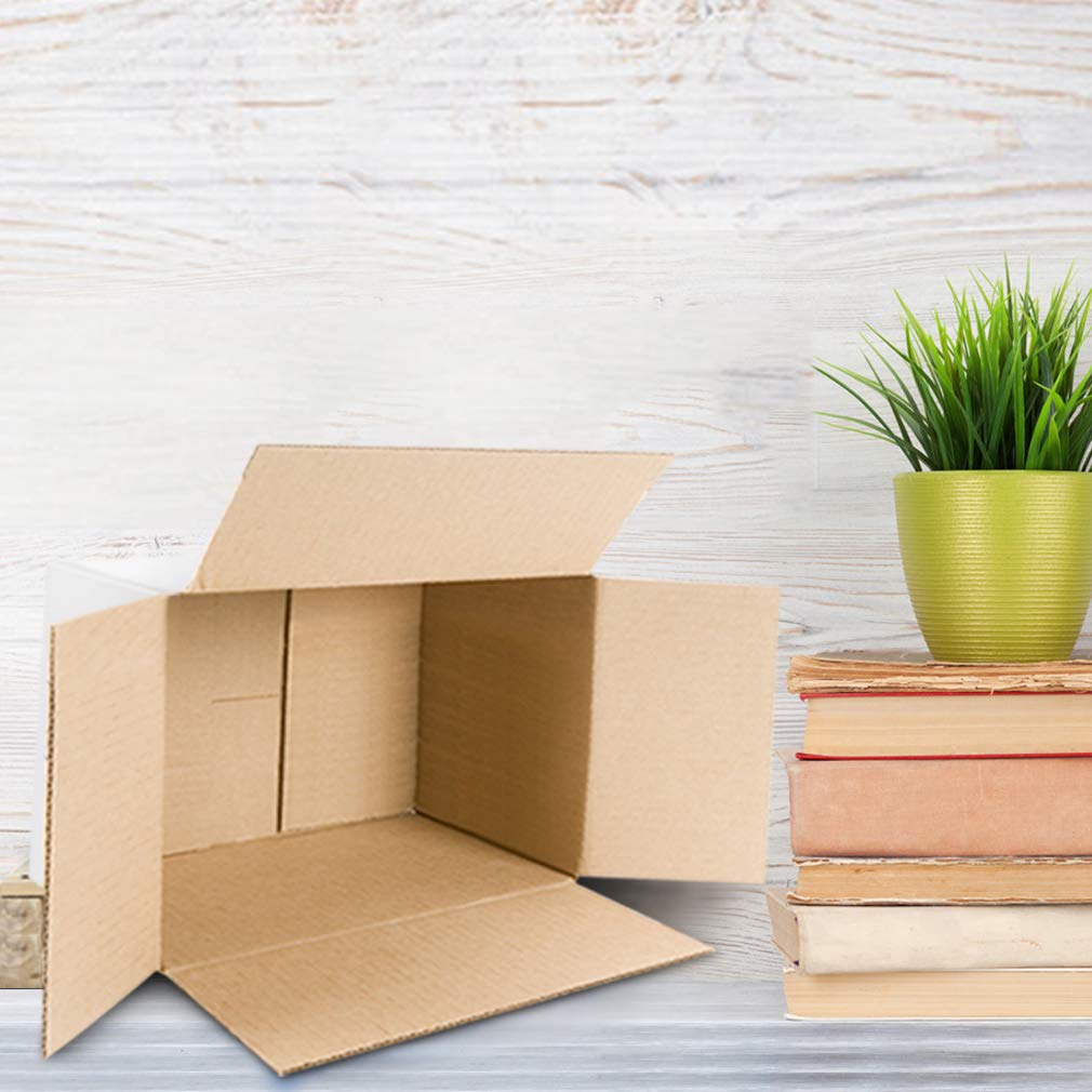 Calenzana 10x7x5 Inches Shipping Boxes Set of 25, Corrugated Cardboard Box for Packing Mailing, White