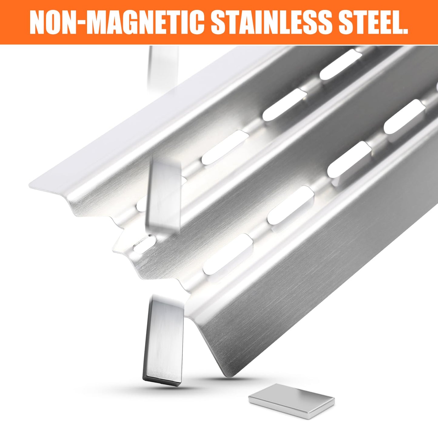 GFTIME 15 7/8" x 6" Stainless Steel Heat Plate for Broil King Baron 320, Baron 420, Baron 490, Baron 590, 1.3mm Thickness Heat Shield for Broil Mate, Huntington, Grill Replacement Part 4 Pack