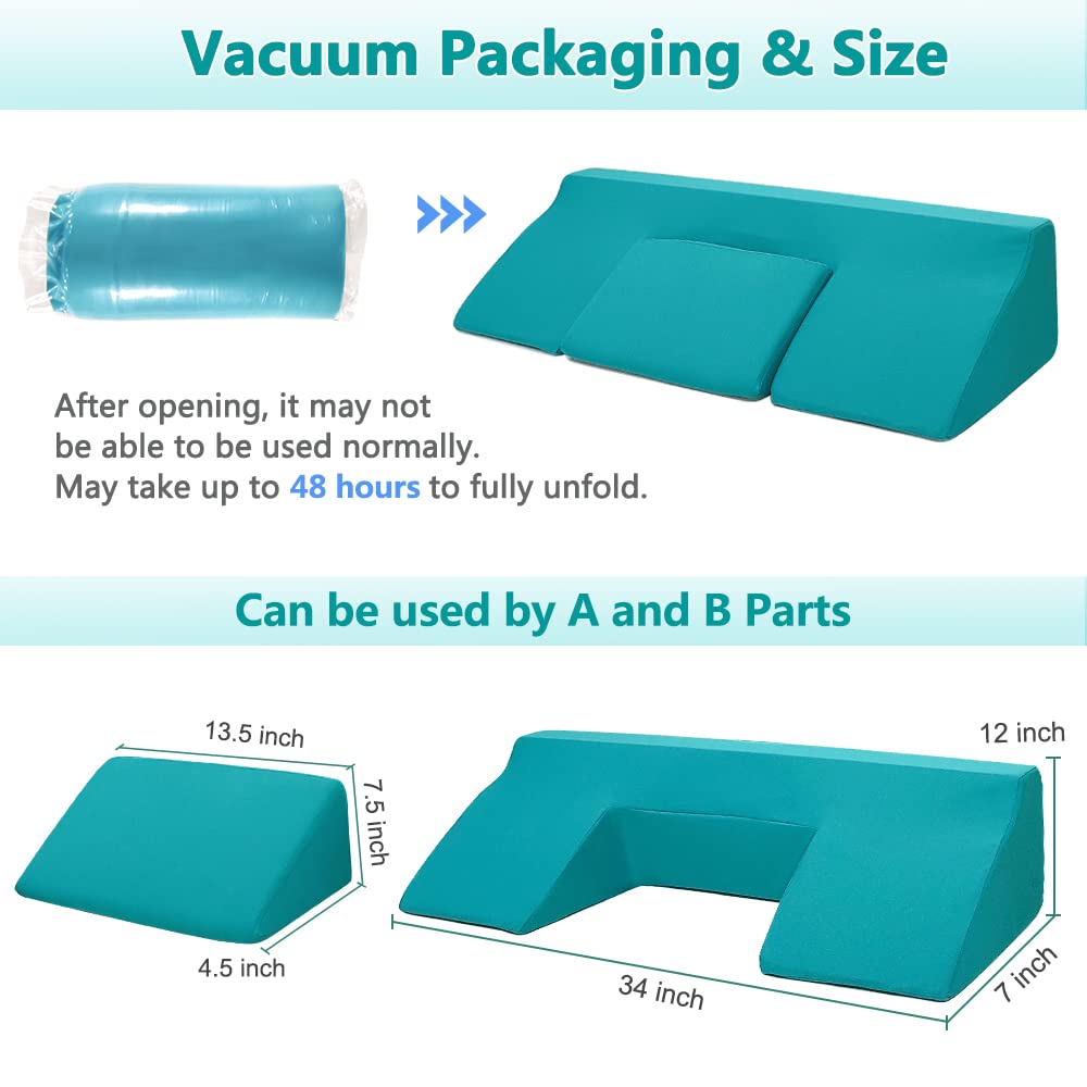 Bed Wedge Pillow for Sleeping Incline Foam Bedsore Turning Pillow for Bedridden Body Positioners Pressure Ulcer Prevention Cushion Triangle Medical Nursing Wedges Positioning Bedsore Pillow