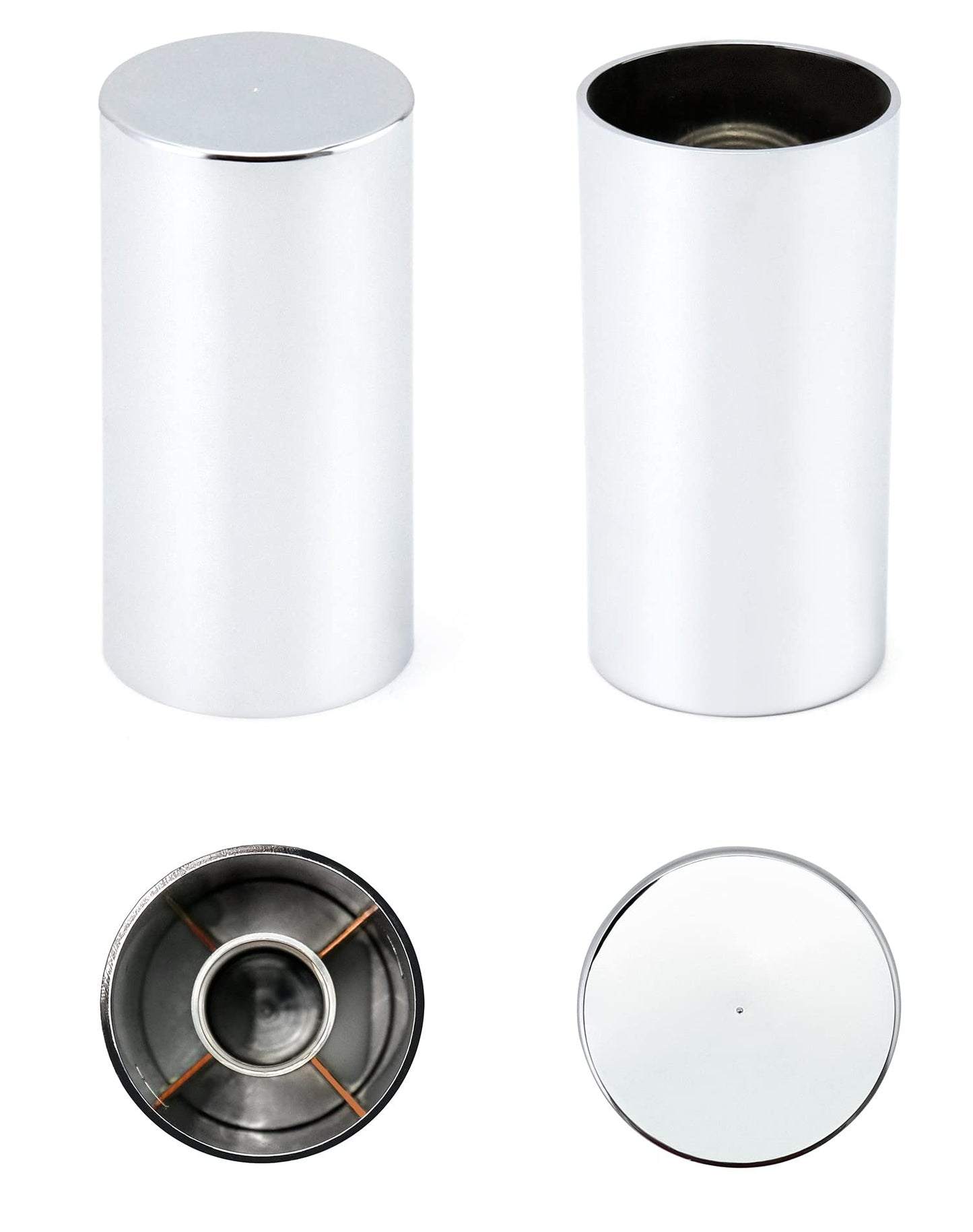 QWORK Lug Nut Covers Caps, Pack of 20 ABS Chrome Plastic Nut Caps, 33mm x 3-1/2" Cylinder Nut Cover, Thread On Fit, Screw-on Lug Nut Covers, for Semi Trucks, Trailers
