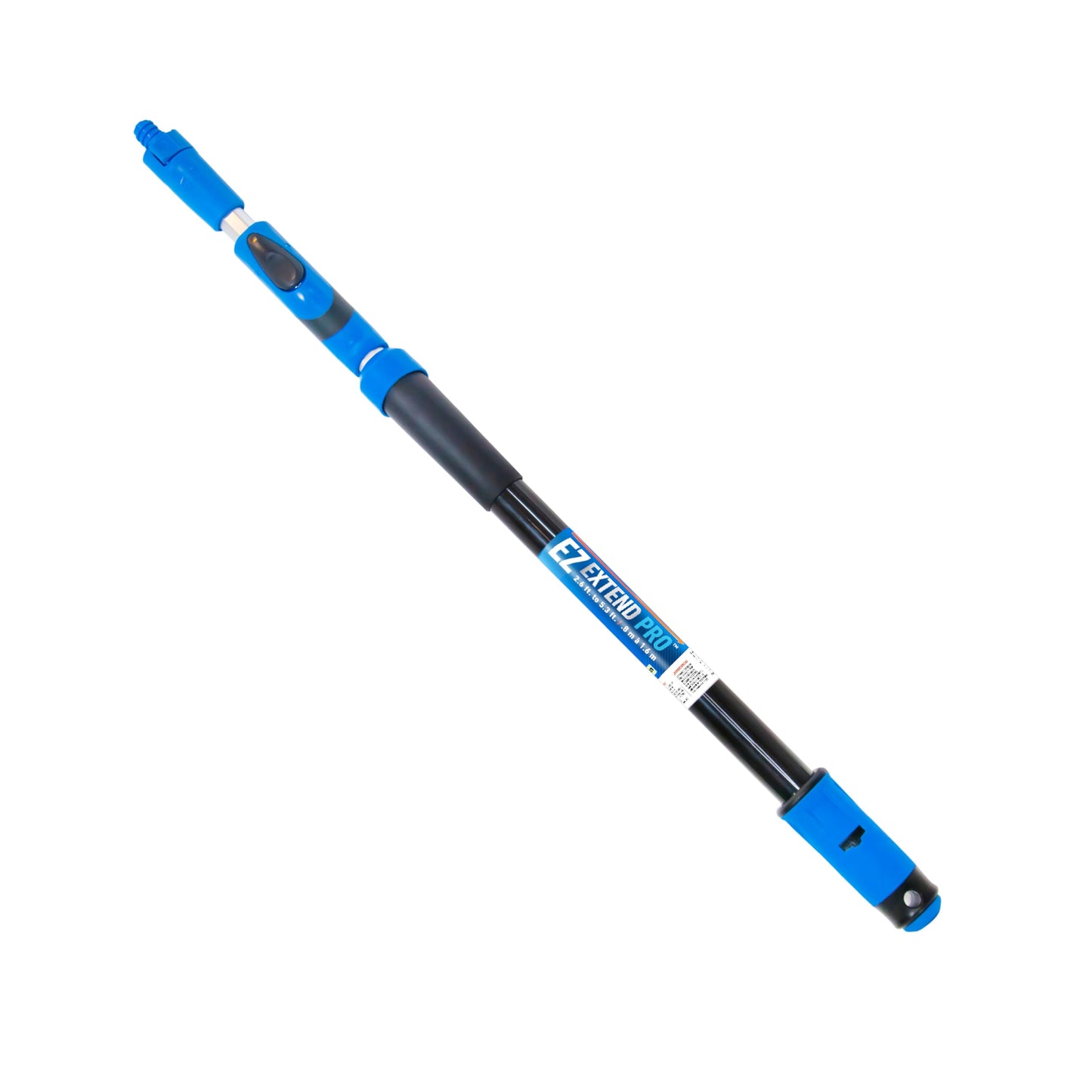 Unger Lock-On EZ Extend Pro Telescopic Pole, Extension from 2.6’ to 5.3’, Aluminum Extendable Poles for Indoor/Outdoor, Floor and High-Access Cleaning, Use with Squeegees, Broom Heads, Brushes & More
