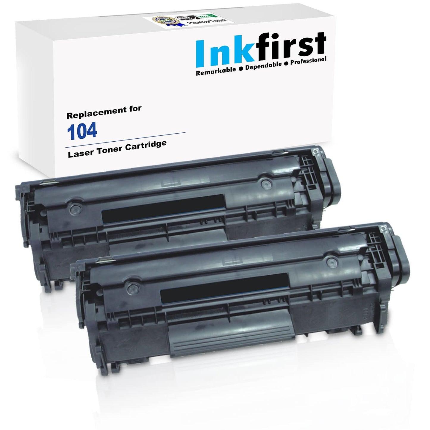 2 Inkfirst Compatible Toner Cartridges Replacement for Canon 104 FX9 FX10 0263B001AA imageCLASS MF4150 MF4270 MF4350D MF4370DN MF4690 D480 FAXPHONE L120 L90