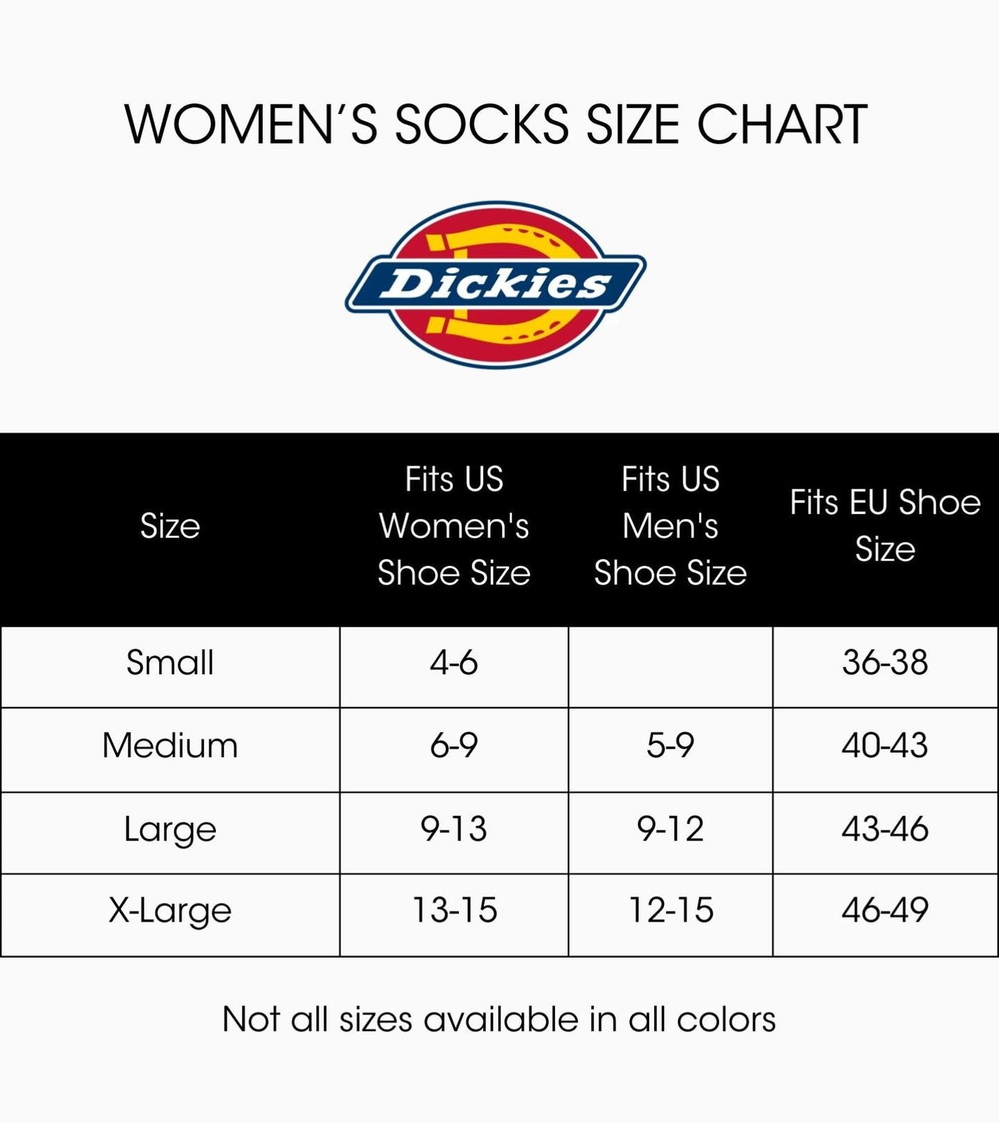 Dickies Women's Dritech Advanced Moisture Wicking Crew Sock (6/12 Packs), Black Bright (12 Pairs), Shoe Size: 6-9