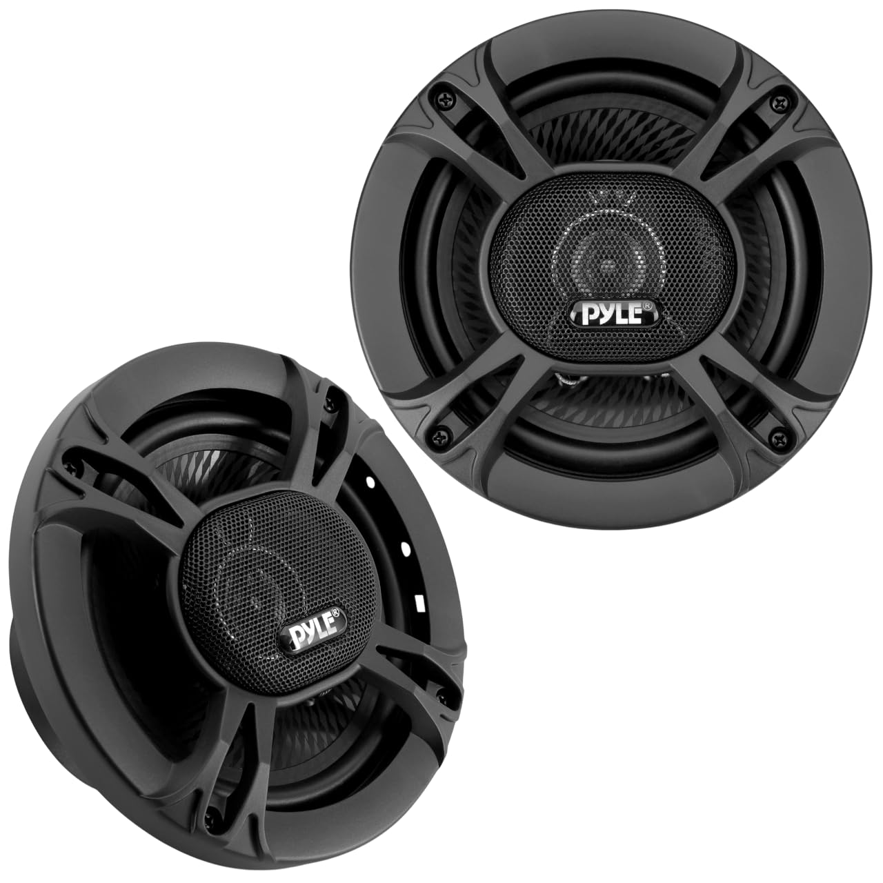 PYLE 3-Way Universal Car Stereo Speakers - 300W 6.5” Triaxial Loud Pro Audio Car Speaker Universal OEM Quick Replacement Component Speaker Vehicle Door/Side Panel Mount Compatible - Pyle PL613BK