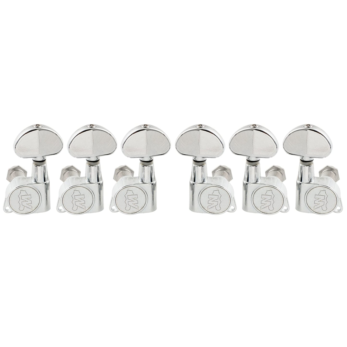 Wilkinson WJN03 3L3R EZ-Lok Guitar Tuners Machine Heads 1:19 Ratio Tuning Pegs Keys for Epiphone Les Paul SG Electric or Acoustic Guitar, Chrome