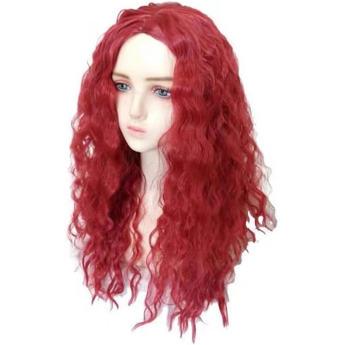 Puppyhao 4Pcs Rise of Red Costumes for Girls Red Descend Costume Wig Bag Gloves Princess Party Dress up Halloween Outfits