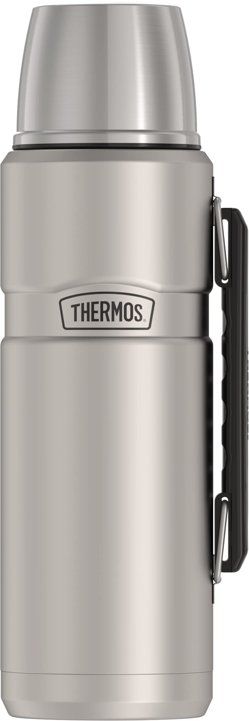 THERMOS Stainless King Vacuum Insulated Beverage Bottle, 2.0L, Matte Steel