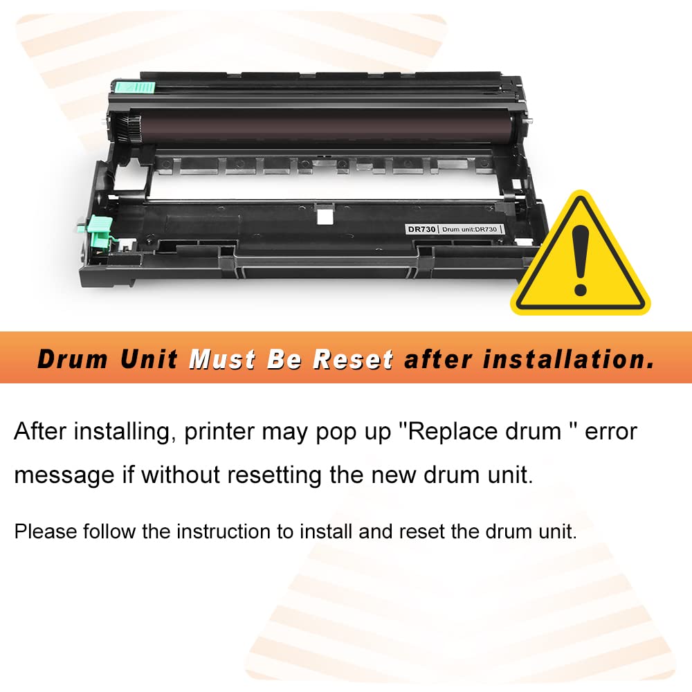 v4ink 2PK Compatible DR730 Drum Replacement for Brother DR-730 DR-760 Drum for Brother HL-L2325DW HL-L2350DW HL-L2370DW HL L2390DW L2395DW DCP-L2550DW MFC L2690DW L2710DW L2717DW L2750DW (NOT Toner)