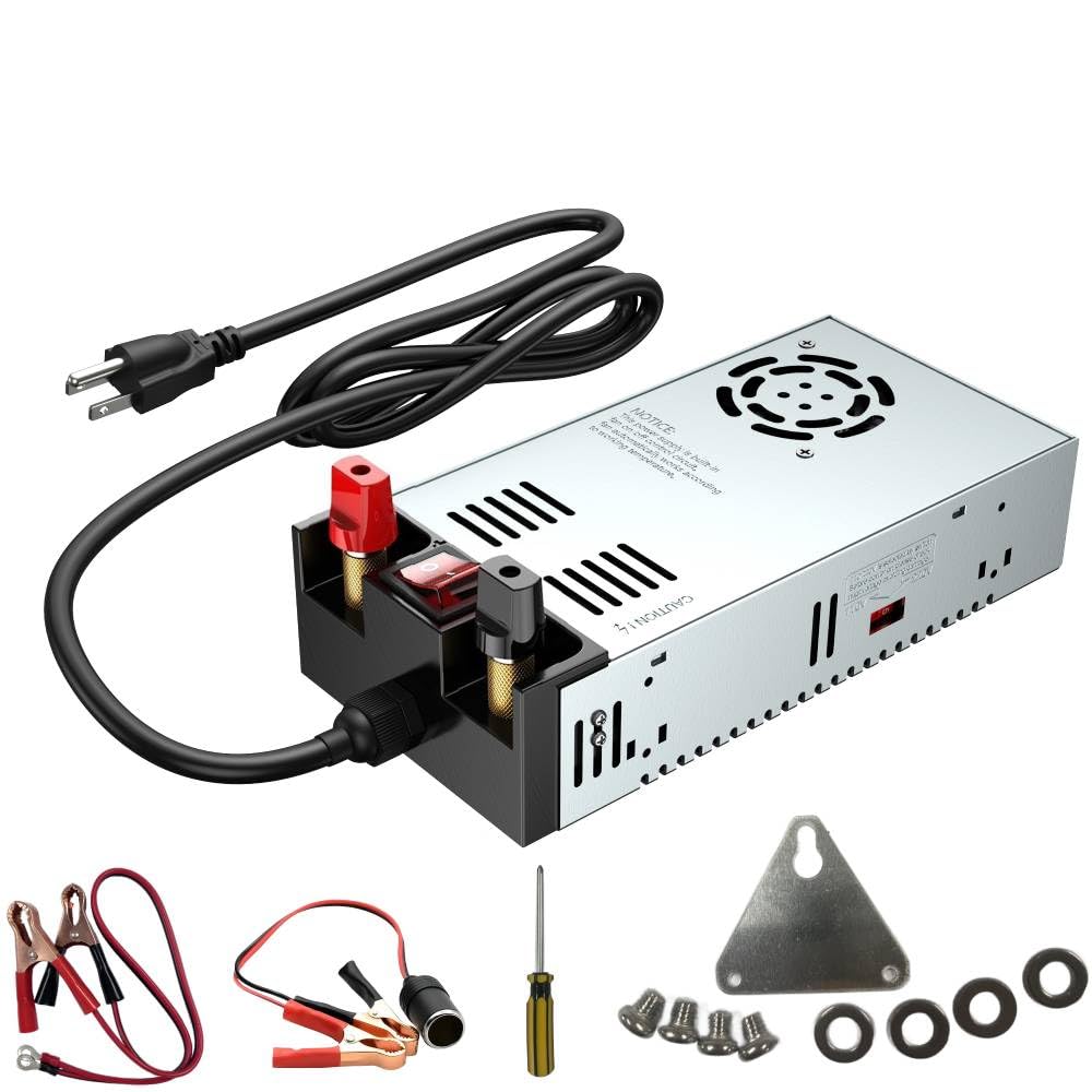 Anbull SMPS 110V AC to 12V DC Converter Power Supply Adapter Switch Transformer Max 50A 600W with On/Off Switch,Upgraded Circuit Board