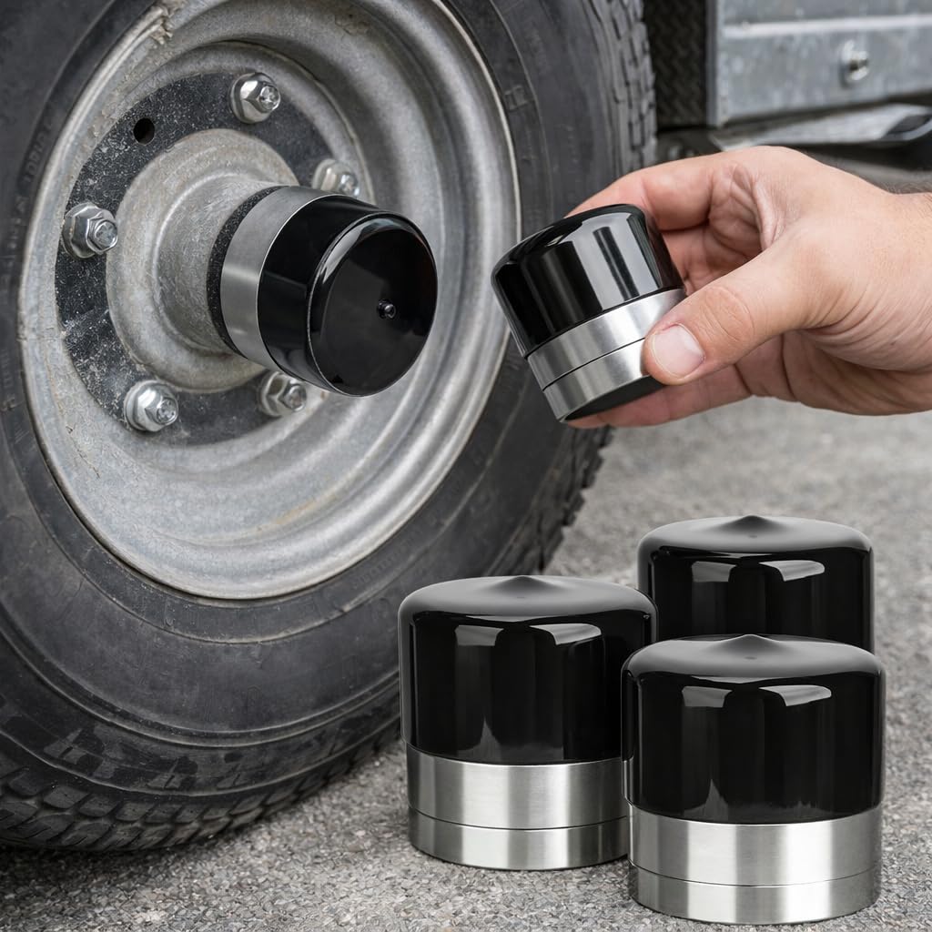 Bearing Buddies for Trailers 4pcs 1.98in Trailer Stainless Steel Trailer Buddy Lubricator Tool Practical Accessory