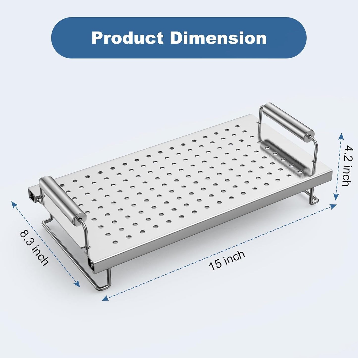 Adjustable Griddle Warming Rack for Blackstone 17 22 28 36 Inches Griddle,304 Stainless Steel Universal Grill Roasting Stand Accessories for Weber Charbroil and Most Tabletop Flat-top Grills