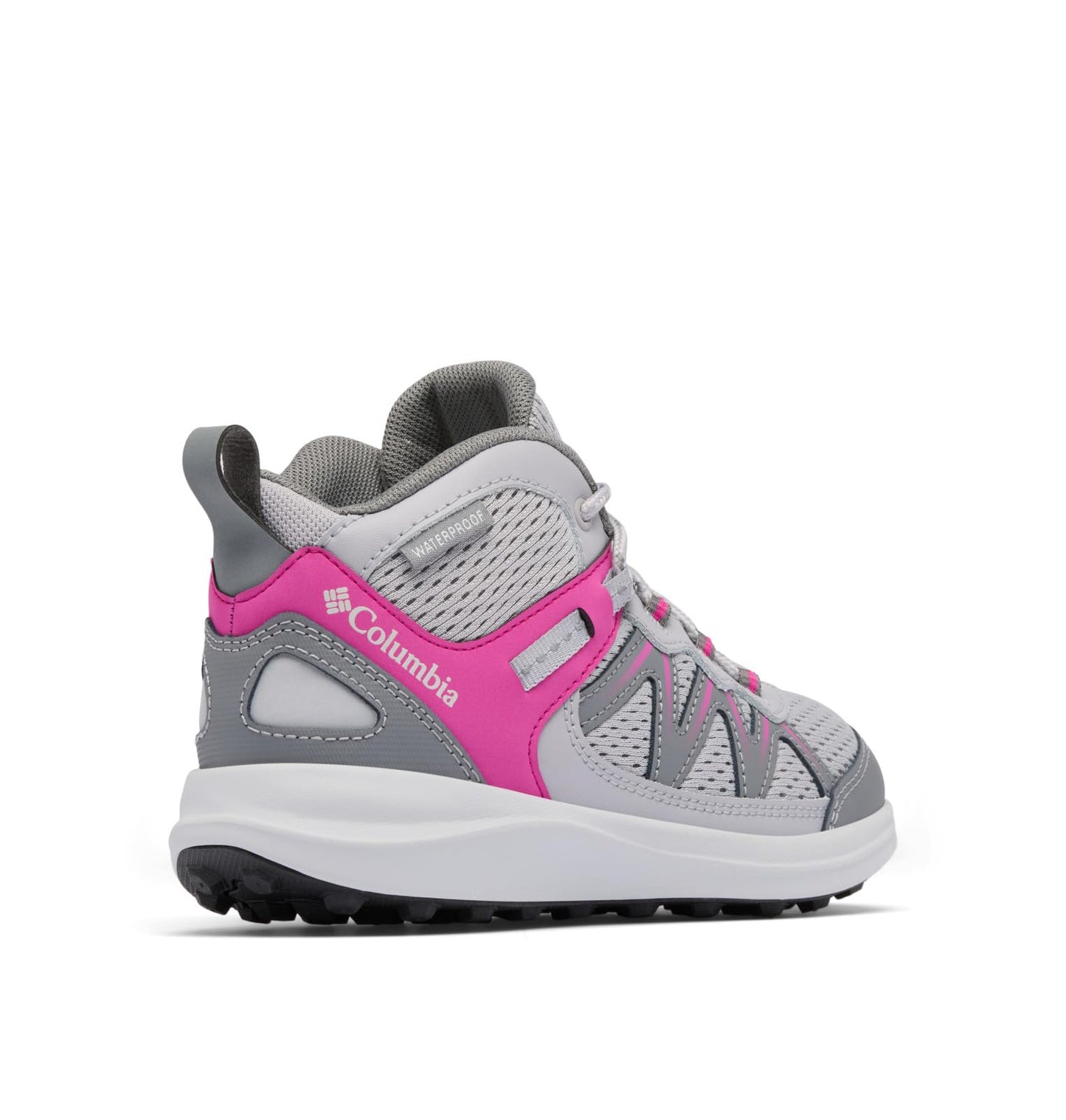 Columbia Youth Unisex Peakfreak Rush Mid Waterproof, Titanium Grey Steel/Wild Fuchsia, 5