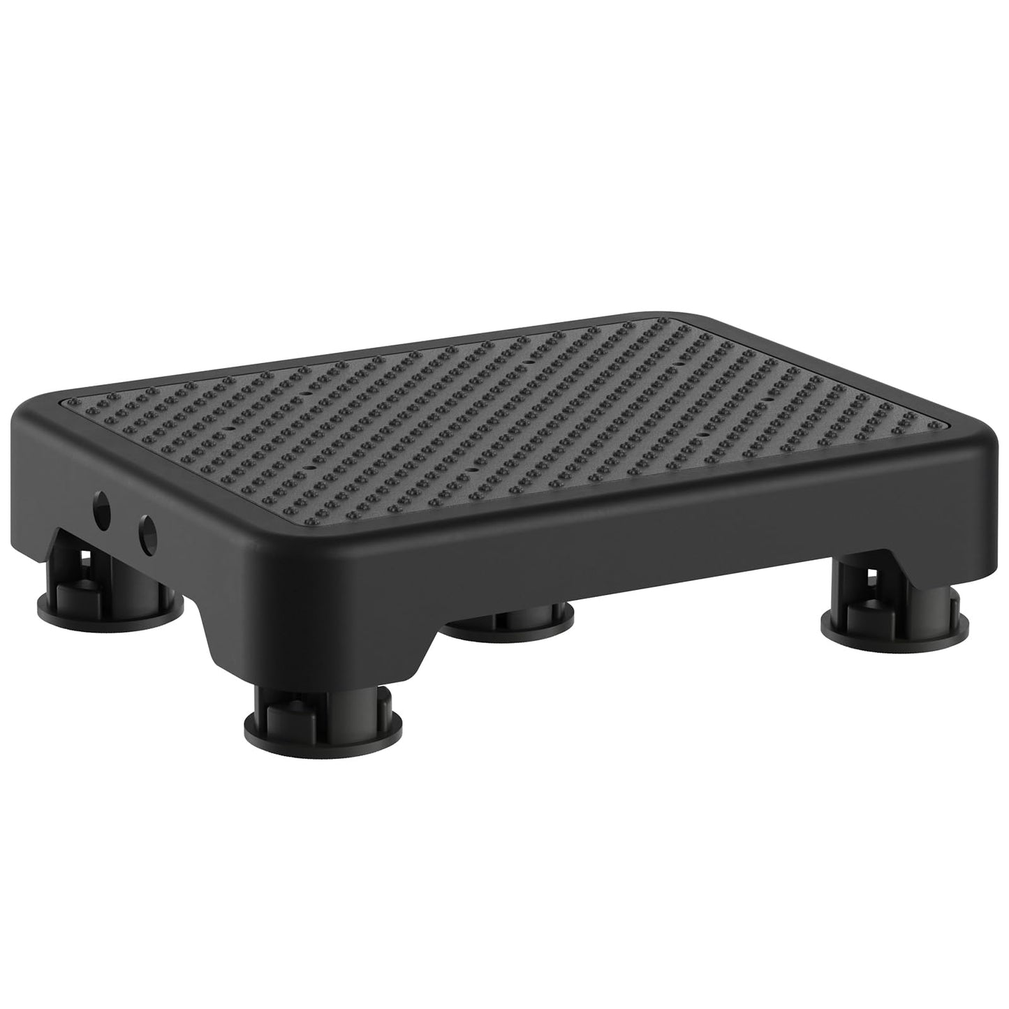 Ronlap One Step Stools for Adults, Portable Safety Step Platform for Seniors Small Plastic Bedside Mobility Wide Stepstools Elderly Assistance, Black-Black