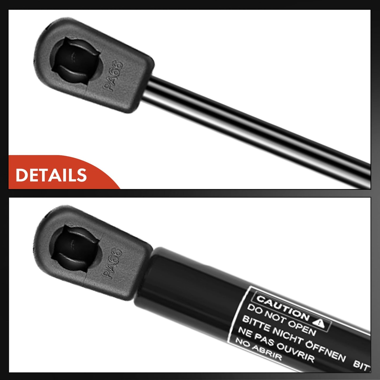 A-Premium 20 inch 20lb 19.69" Gas Spring Shock Universal Gas Strut Lift Supports Replacement for Camper Shell Toolbox Cabinets Sliding Window Storage Bed Bench Lids Basement RV Entry Door 2-PC Set
