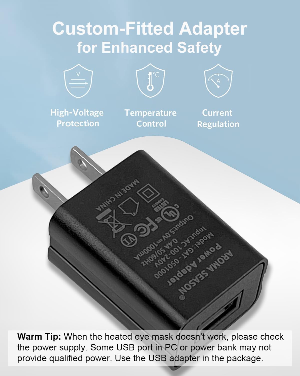 Aroma Season Heated Eye Mask with Flaxseed, Warm Eye Compress for Dry Eyes to Unclog Glands, Relieve Dry Eye Syndrome, MGD, Stye and Blepharitis (Blue)