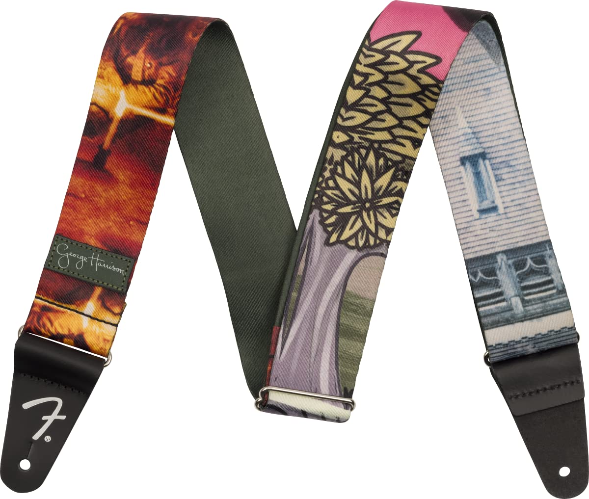 Fender George Harrison All Things Must Pass Friar Park Guitar Strap, Stocking Stuffers, Guitar Accessories, 2in