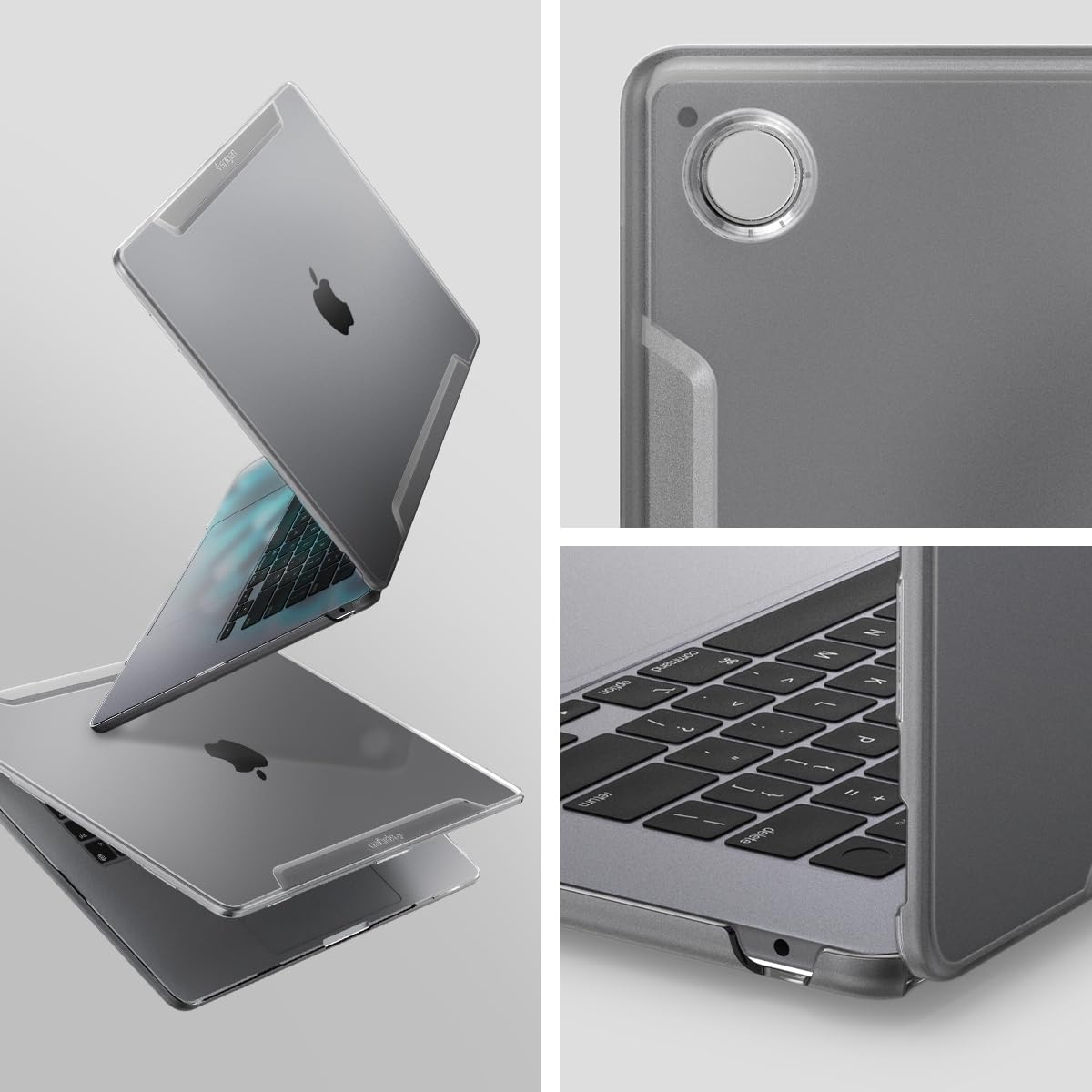 Spigen for MacBook Air 15 inch Case M5 (2026), MacBook Air 15 inch M4/M3/M2 (2025-2022), Thin Fit Transparent Protective Hard Shell Case Cover, A3241 A3114 A2941, Crystal Clear