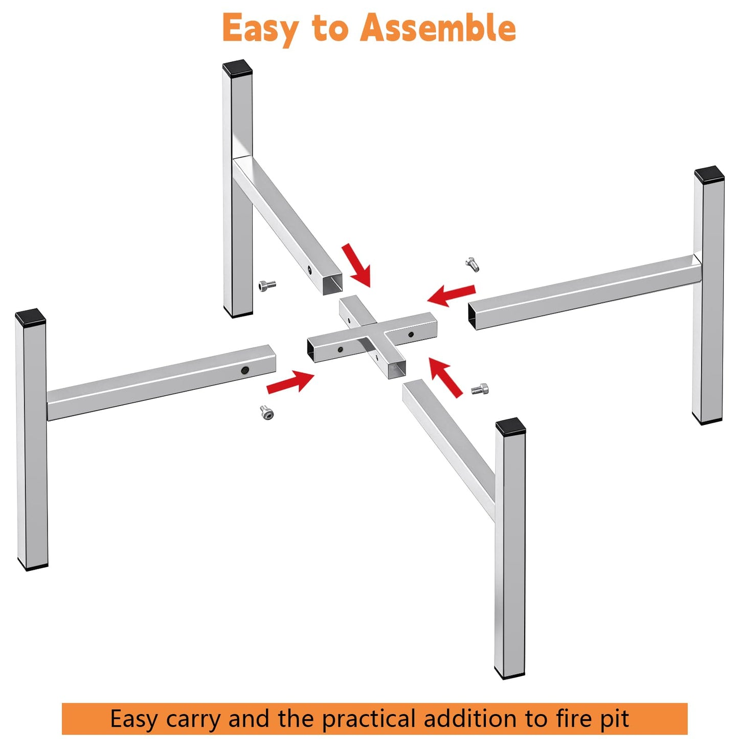 Fire Pit Stand for Solo Stove Bonfire and other 19.5" outdoor Fire Pits | Stainless Steel | Fit for outdoor Camping, Backyard Gatherings & Tailgating
