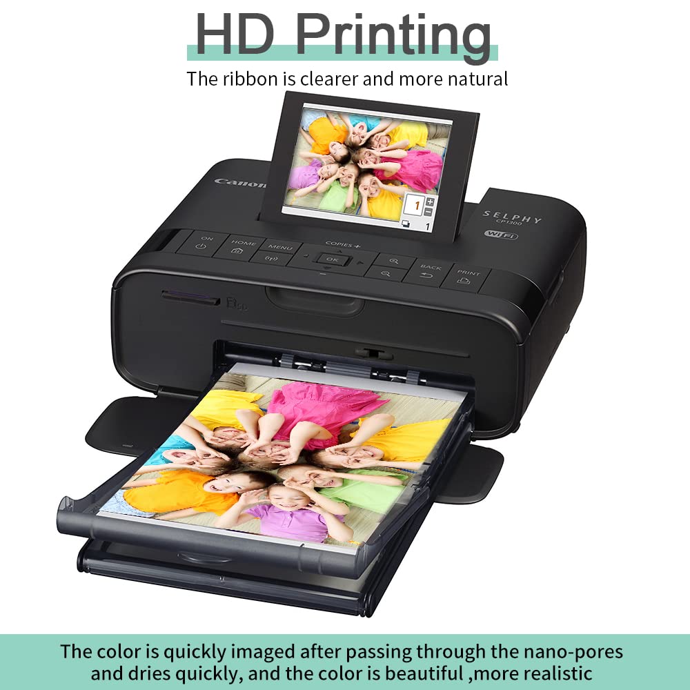 Compatible Canon Selphy CP1500 Paper and Ink KP-108IN KP108 3 Color Ink Cartridges and 108 Sheets 4 x 6 inch Paper Glossy for Canon Selphy CP1500, CP1300, CP1200, CP1000 Photo Printers