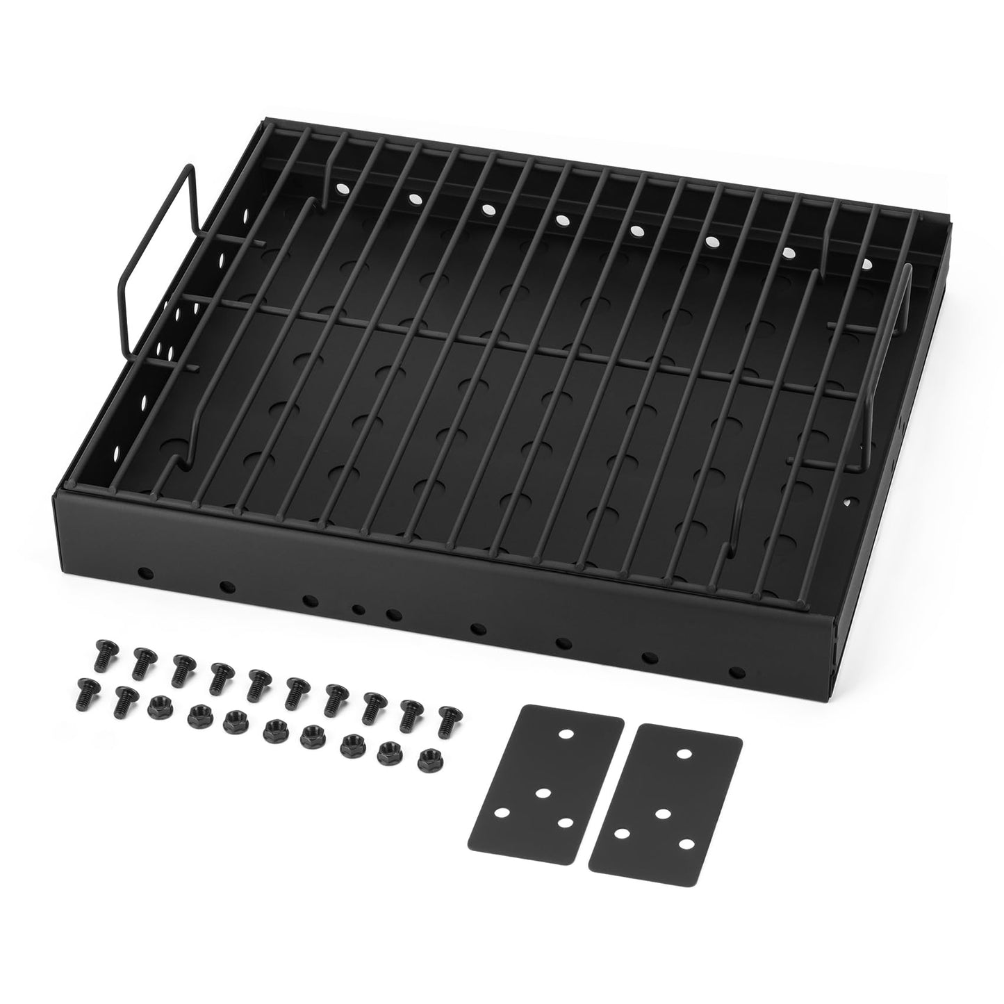 Onlyfire 15-28 Inches Stretchable Charcoal Tray for PS9900 47183T-21, Black High-Temperature Coating Charcoal Basket for HC4518L PS9500 Replacement Parts