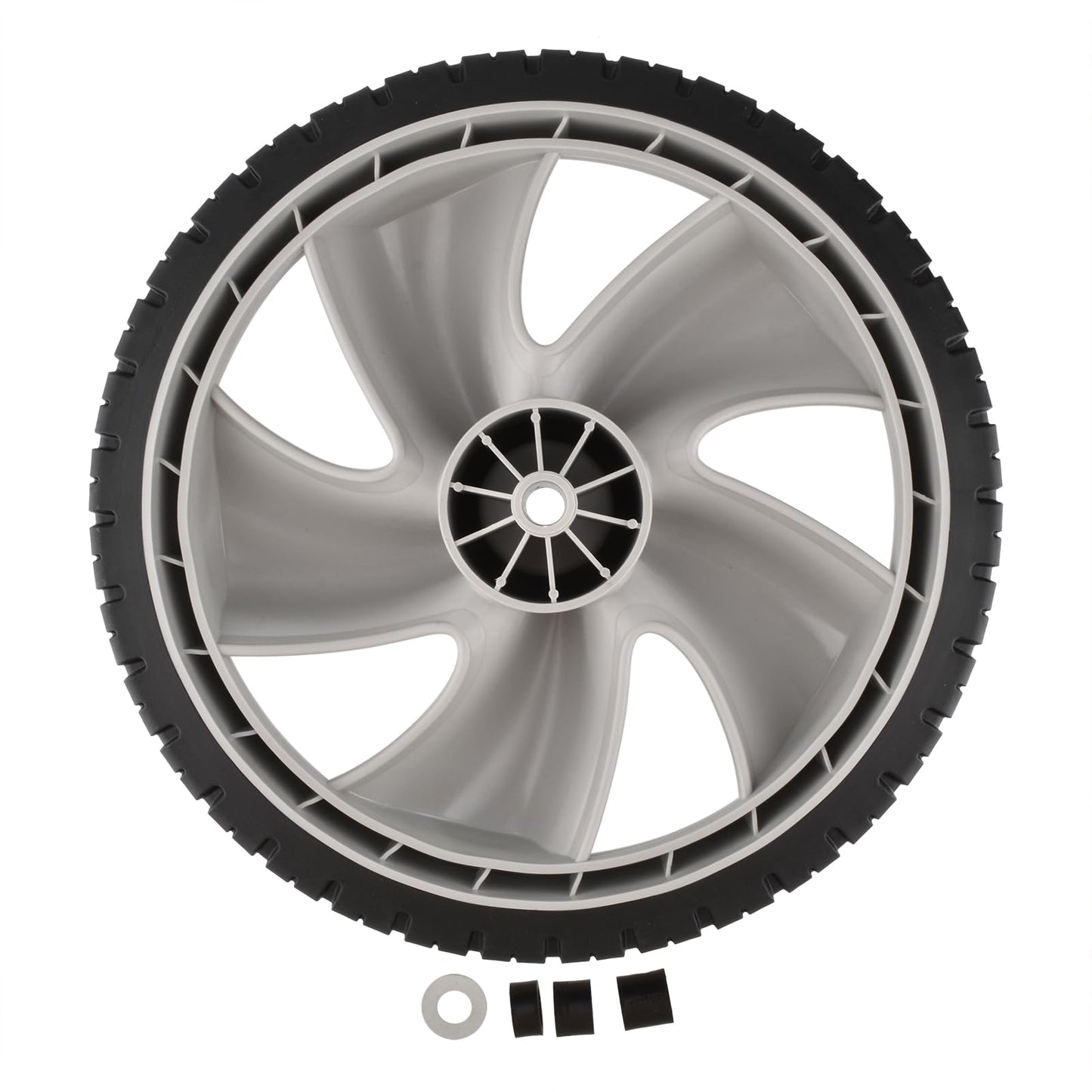 490-324-0002 12-inch Plastic Wheel for Craftsman for Poulan for Brute for Honda for Husqvarna for Yard Machines for Walk-Behind Lawn Mower