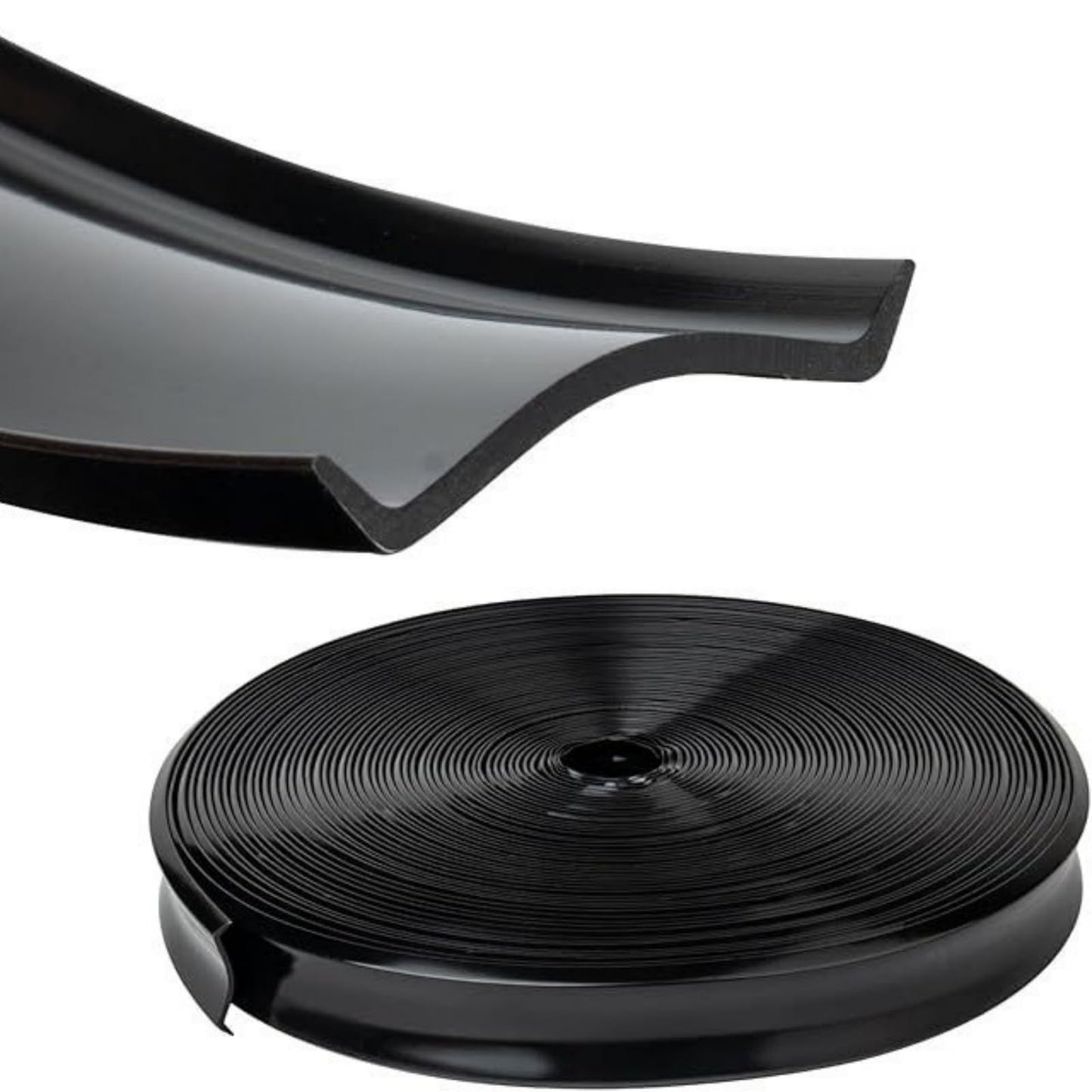 100FT RV Trim Molding Insert, Heavy Duty Durable RVs Weather Stripping Exterior, 1 Inch Black Flexible Vinyl Trim Insert for Camper & Trailer Outside Screw Cover/Corner/Channel/Siding/Roof Edge Track