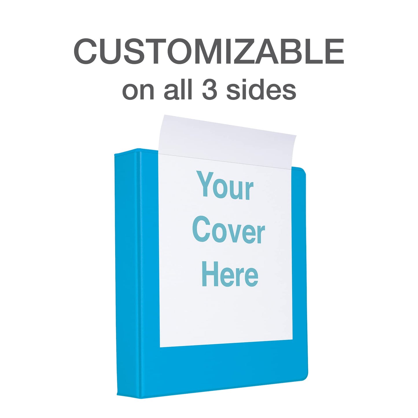 Oxford 3 Ring Binders, Binders for School and Office, Durable 2 inch D Rings, Holds 540 Sheets, ClearVue Presentation Binder, Blue, 4PK